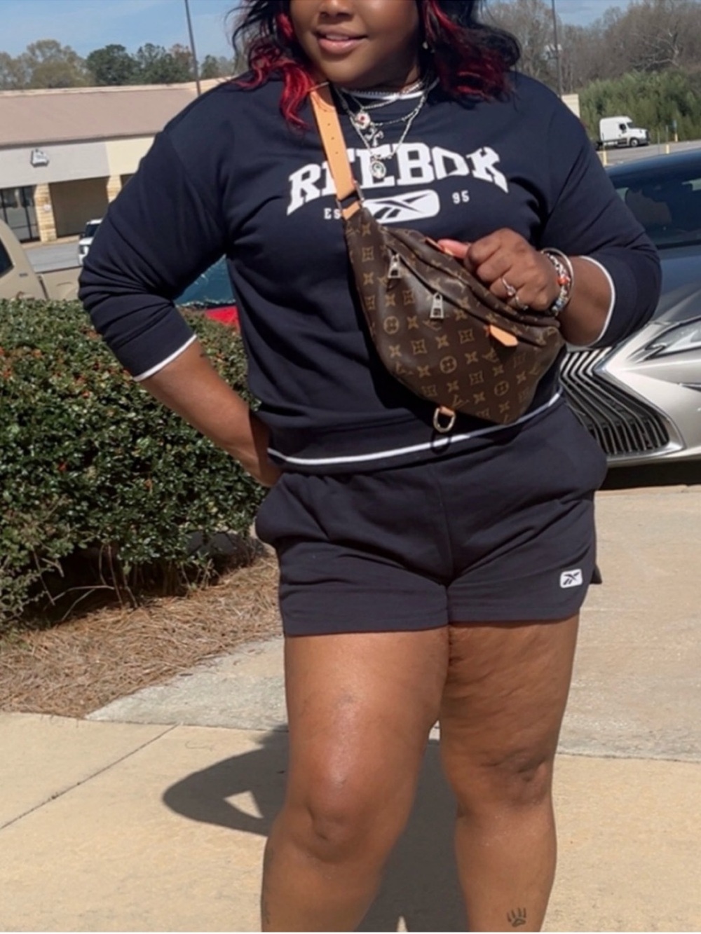 Reebok Black Women's Athletic Shorts with Subtle Logo